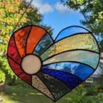 Valentines Stained glass heart class for couples